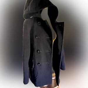 Traditional Wool Peacoat with Hood size M